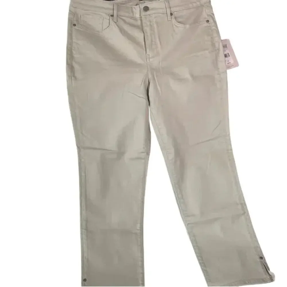 NYDJ Women's Light Beige Skinny Jeans
